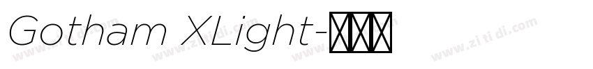 Gotham XLight字体转换